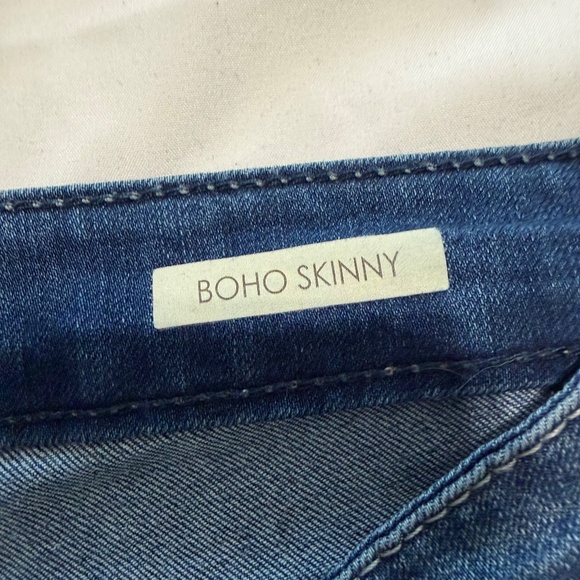 Vintage America Blues, Boho Skinny Floral Jeans, size 6 - Picture 2 of 4